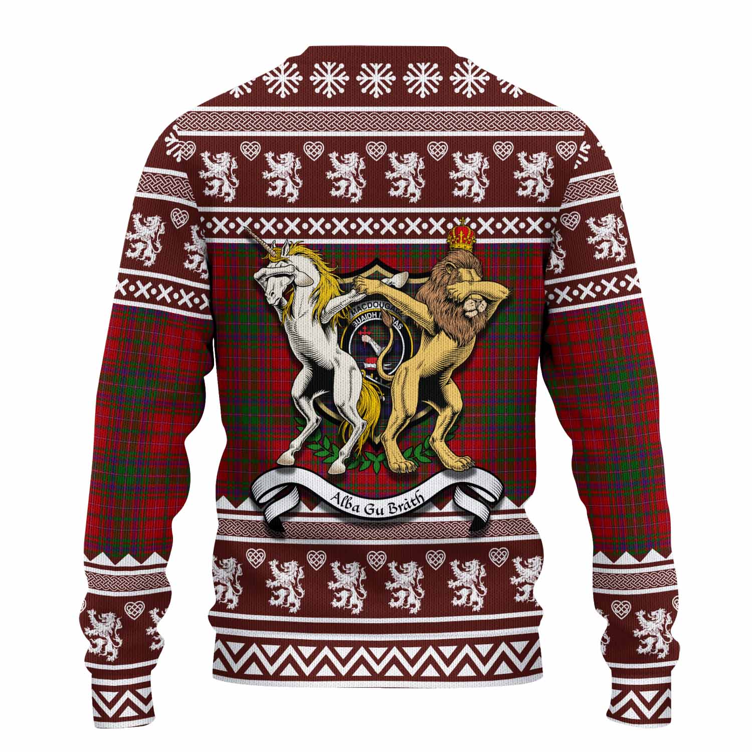 MacDougall (McDougall) Clan Tartan Crest Christmas Ugly Sweater Coat of Arms Funny Style - Tartan Vibes Clothing