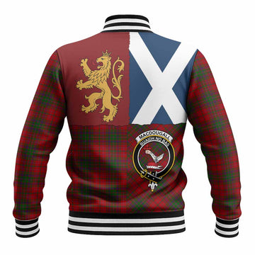 MacDougall (McDougall) Crest Tartan Baseball Jacket with Lion Rampant Saltire Style