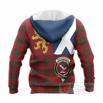MacDougall (McDougall) Crest Tartan Knitted Hoodie with Lion Rampant Saltire Style
