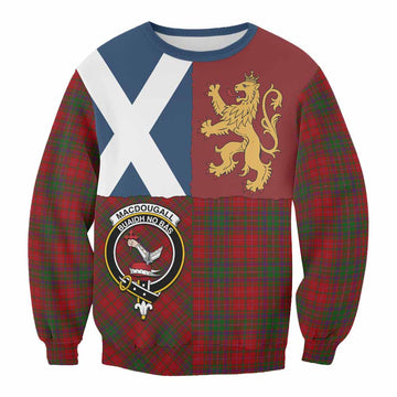 MacDougall (McDougall) Crest Tartan Sweatshirt with Lion Rampant Saltire Style