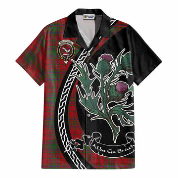 MacDougall (McDougall) Family Crest Tartan Cotton Hawaiian Shirt Alba Thistle Inspired