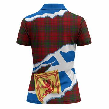 MacDougall (McDougall) Scotland Football Tartan Women Polo Shirt We'll Be Coming