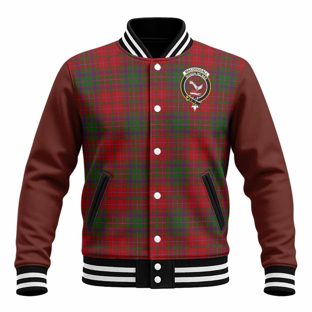 MacDougall (McDougall) Tartan Accent Baseball Jacket with Family Crest