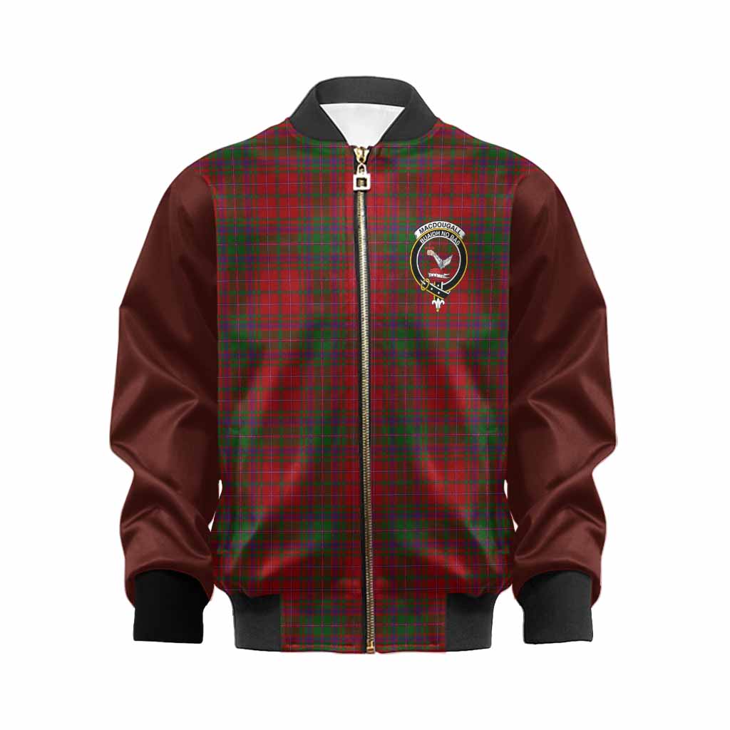 MacDougall (McDougall) Tartan Accent Kid Bomber Jacket with Family Crest