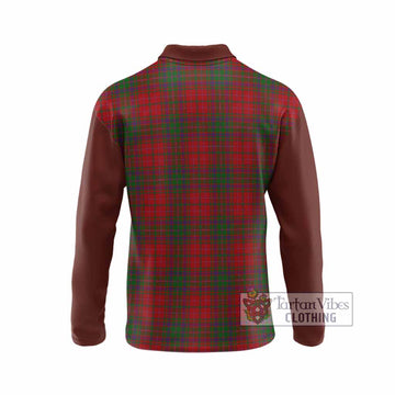 MacDougall (McDougall) Tartan Accent Long Sleeve Polo Shirt with Family Crest