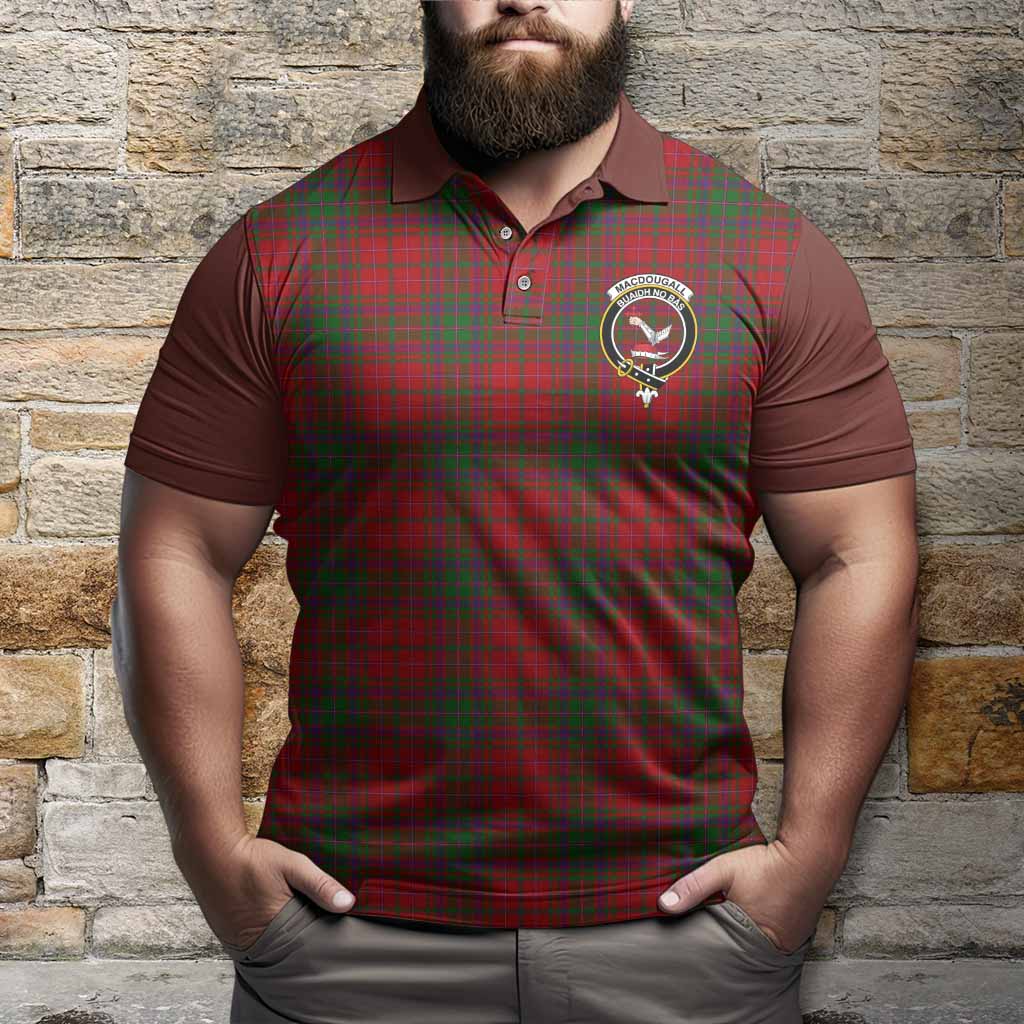 MacDougall (McDougall) Tartan Accent Polo Shirt with Family Crest