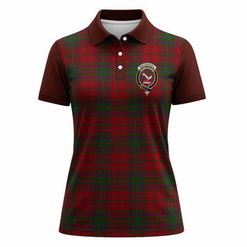 MacDougall (McDougall) Tartan Accent Women Polo Shirt with Family Crest