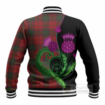MacDougall (McDougall) Tartan Baseball Jacket Traditional Scottish Thistle