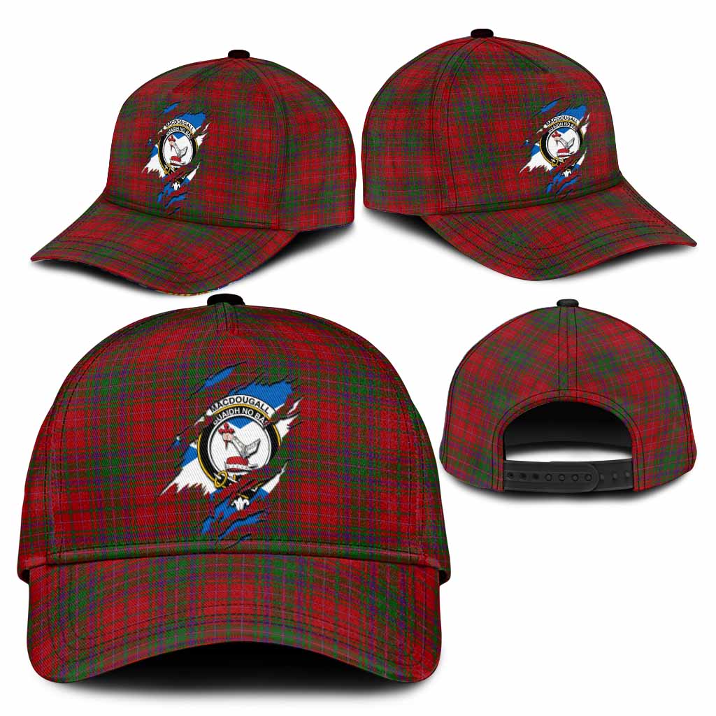 MacDougall (McDougall) Tartan Classic Cap with Family Crest In Me Style