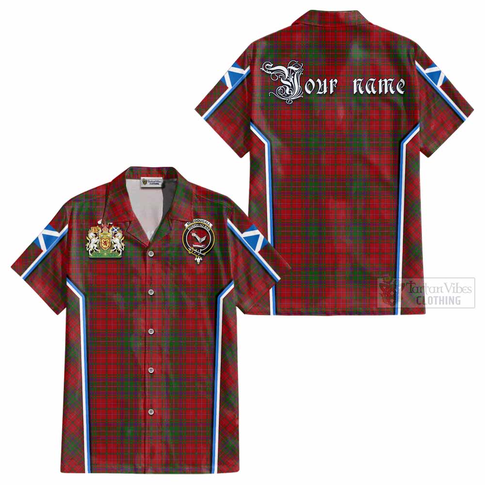 MacDougall (McDougall) Tartan Crest Cotton Hawaiian Shirt Scotland Coat of Arm Flag Style - Tartan Vibes Clothing