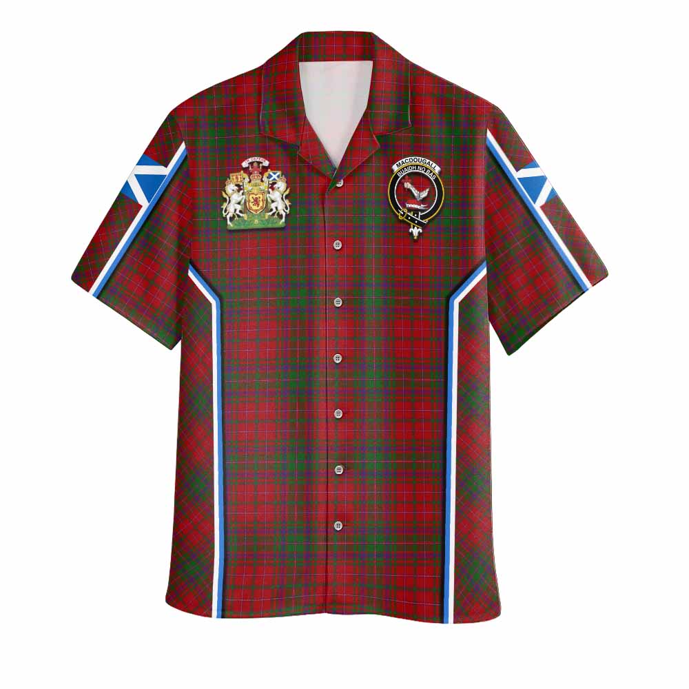 MacDougall (McDougall) Tartan Crest Hawaiian Shirt Scotland Coat of Arm Flag Style - Tartan Vibes Clothing