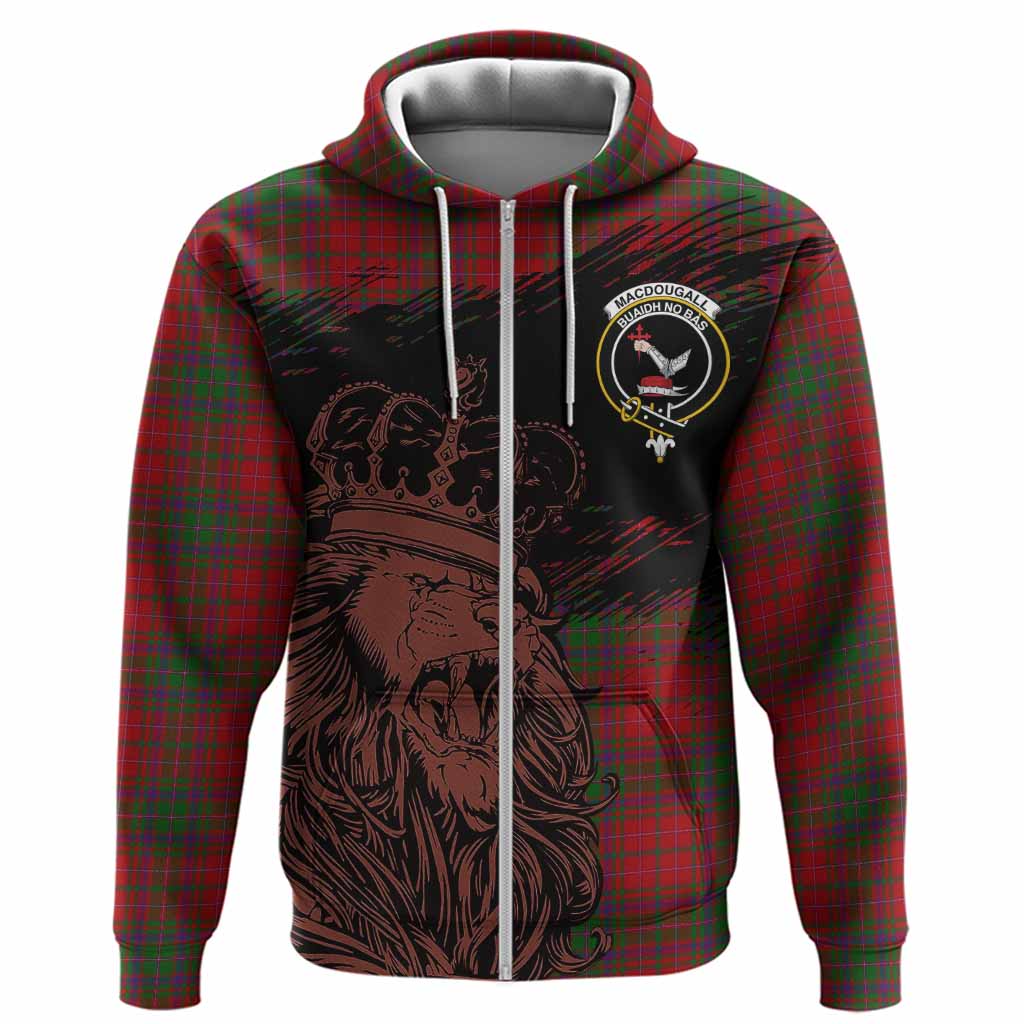 MacDougall (McDougall) Tartan Crest Hoodie Crowned Lion Heritage Style