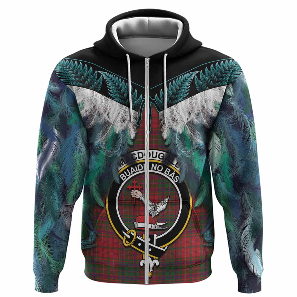 MacDougall (McDougall) Tartan Crest Hoodie New Zealand Maori Korowai Cloak