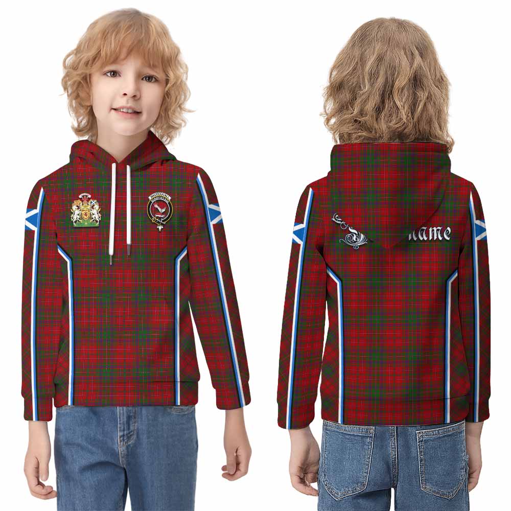 MacDougall (McDougall) Tartan Crest Kid Hoodie Scotland Coat of Arm Flag Style - Tartan Vibes Clothing