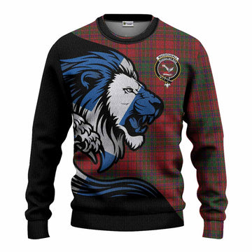 MacDougall (McDougall) Tartan Crest Knitted Sweater Scottish Golden Lions Wave Flow