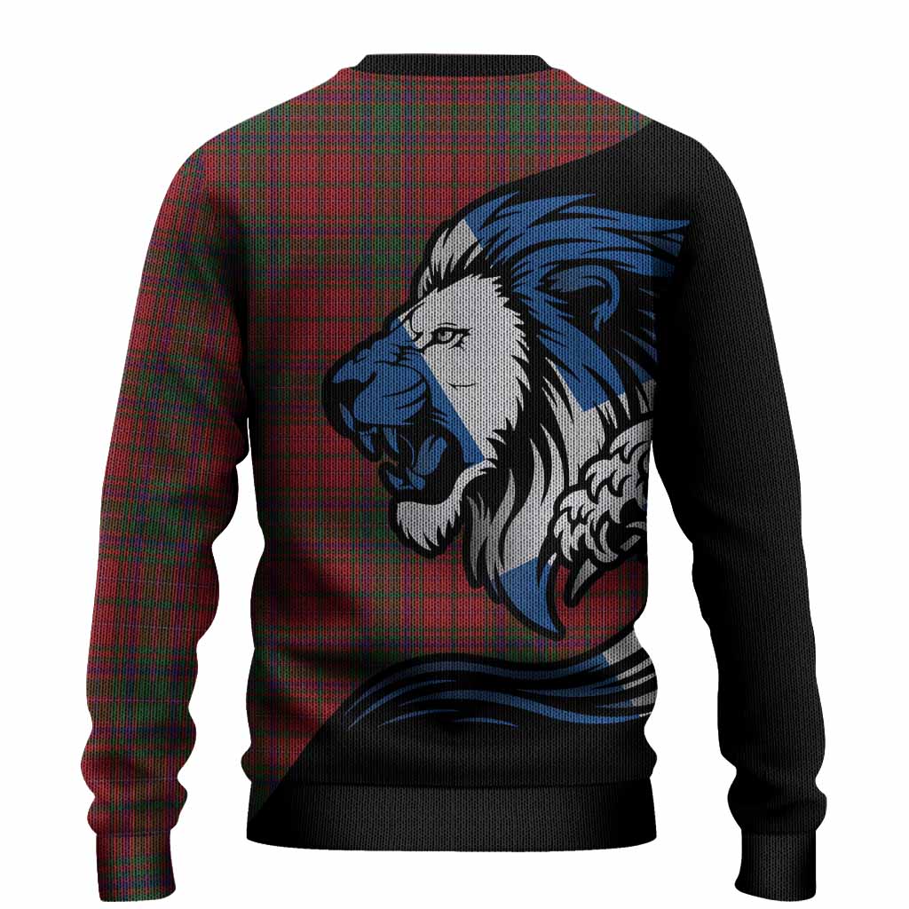 MacDougall (McDougall) Tartan Crest Knitted Sweater Scottish Golden Lions Wave Flow