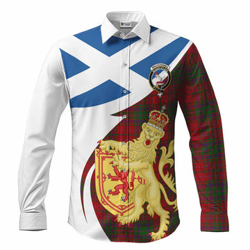 MacDougall (McDougall) Tartan Crest Lion Rampant Long Sleeve Button Shirts Classic Scottish Style Men's Shirt S - Tartan Vibes Clothing