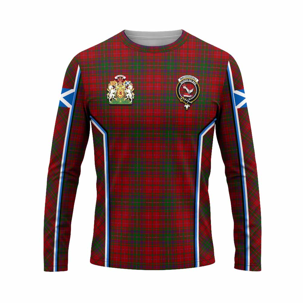 MacDougall (McDougall) Tartan Crest Long Sleeve T-Shirt Scotland Coat of Arm Flag Style - Tartan Vibes Clothing
