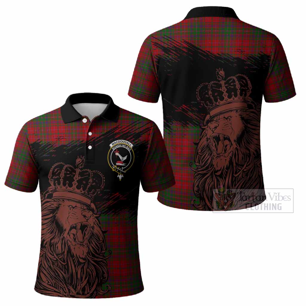 MacDougall (McDougall) Tartan Crest Polo Shirt Crowned Lion Heritage Style