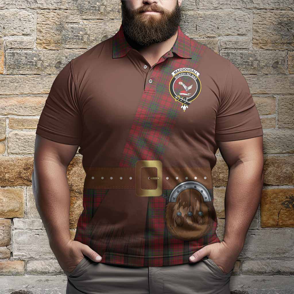 MacDougall (McDougall) Tartan Crest Polo Shirt Kilt Costume Style
