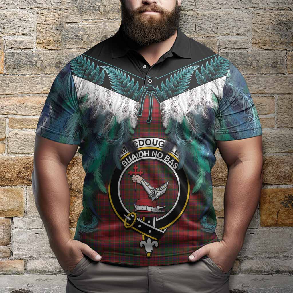 MacDougall (McDougall) Tartan Crest Polo Shirt New Zealand Maori Korowai Cloak
