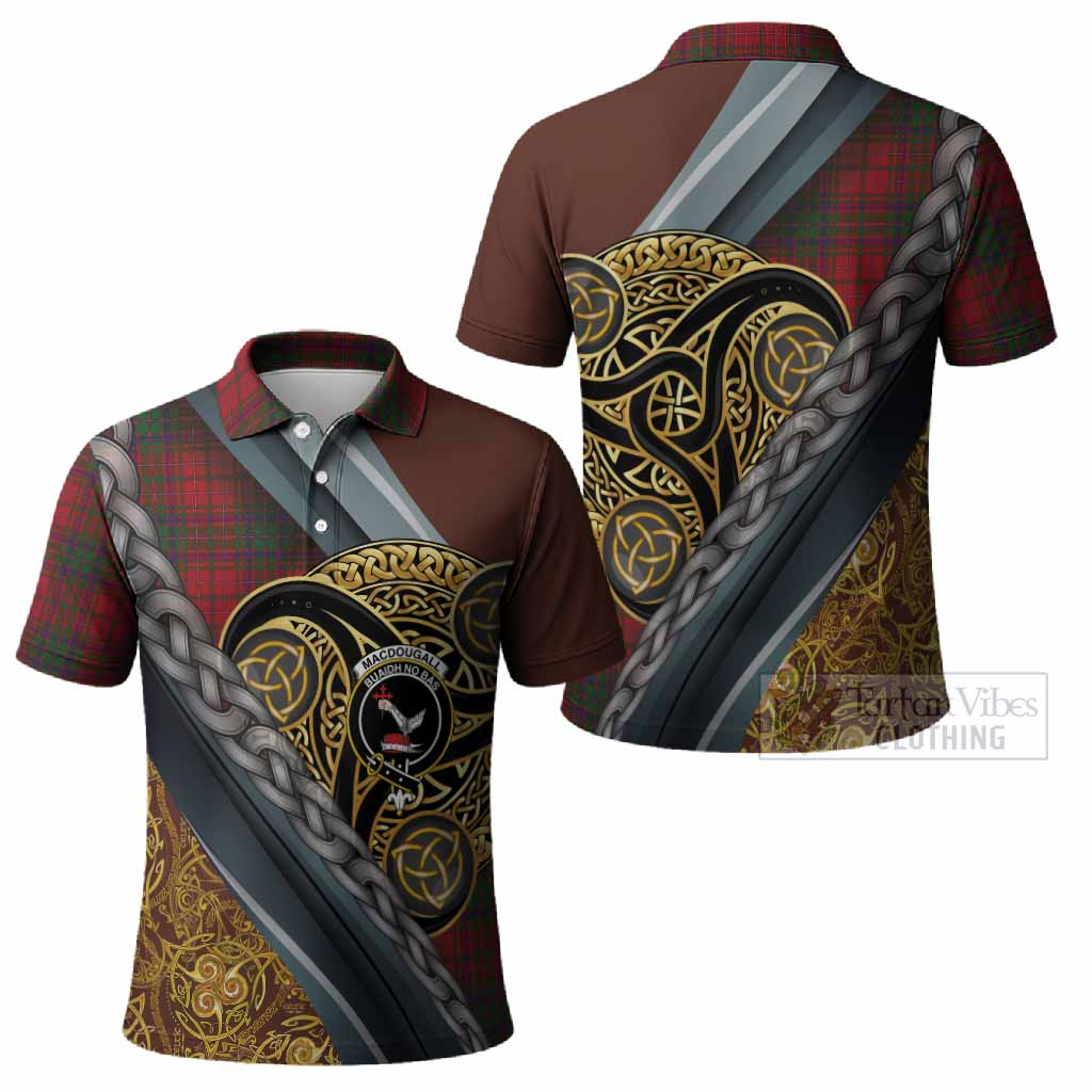 MacDougall (McDougall) Tartan Crest Polo Shirt Scottish Triskele Celtic