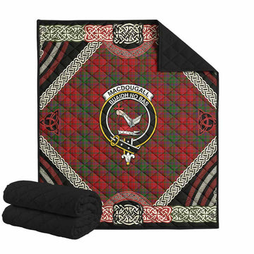 MacDougall (McDougall) Tartan Crest Premium Quilt Northern Mythology Dragon Art