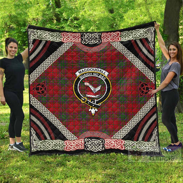 MacDougall (McDougall) Tartan Crest Premium Quilt Northern Mythology Dragon Art