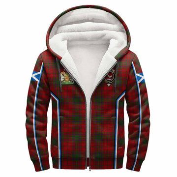 MacDougall (McDougall) Tartan Crest Sherpa Hoodie Scotland Coat of Arm Flag Style