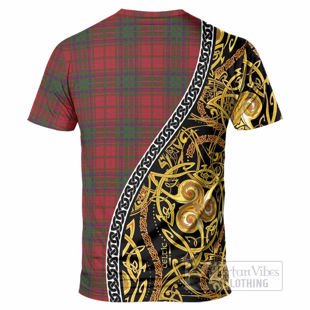 MacDougall (McDougall) Tartan Crest T-Shirt Celtic Knot and Triple Trickle Spiral Symbols