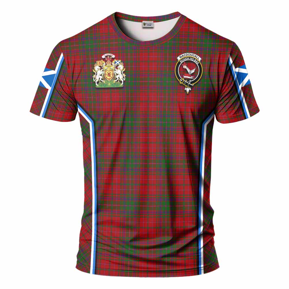 MacDougall (McDougall) Tartan Crest T-shirt Scotland Coat of Arm Flag Style - Tartan Vibes Clothing