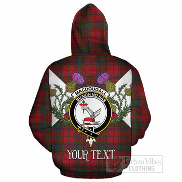 MacDougall (McDougall) Tartan Family Crest Cotton Hoodie Scottish Burns Night Thistle Floral