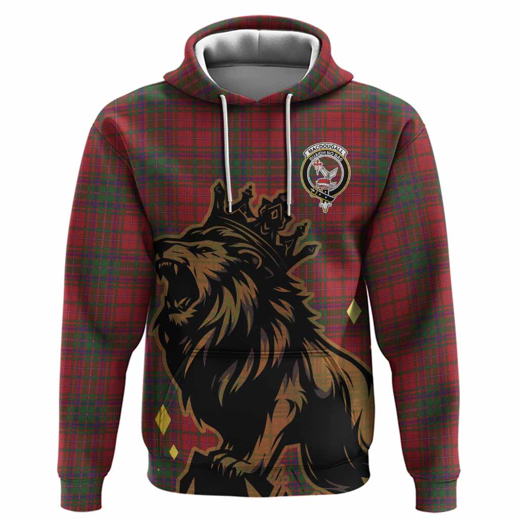 MacDougall (McDougall) Tartan Family Crest Hoodie Crowned Lion Roaring