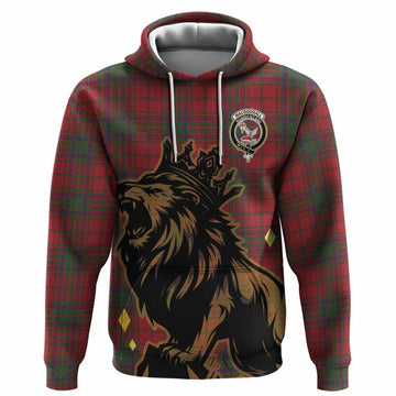 MacDougall (McDougall) Tartan Family Crest Hoodie Crowned Lion Roaring