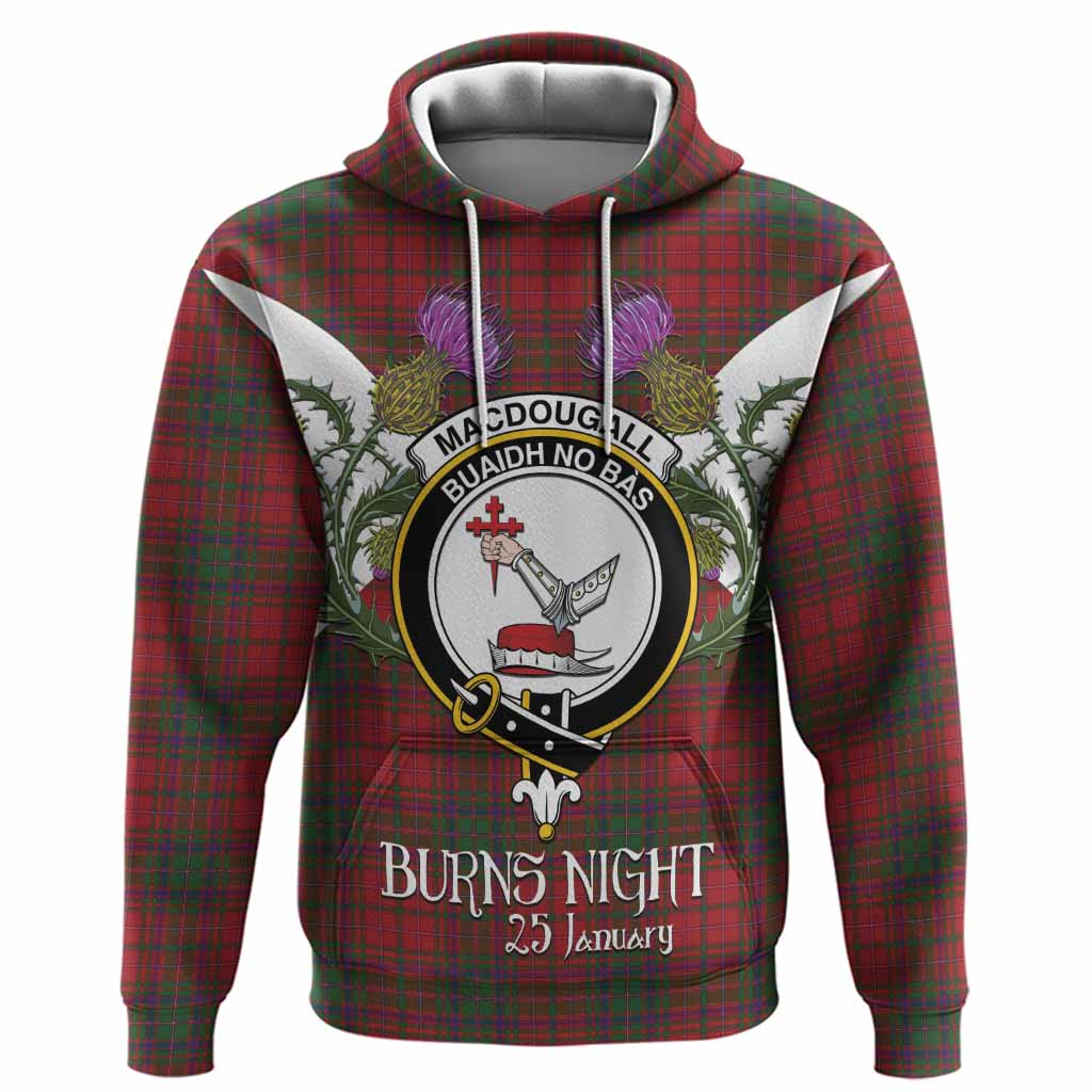 MacDougall (McDougall) Tartan Family Crest Hoodie Scottish Burns Night Thistle Floral