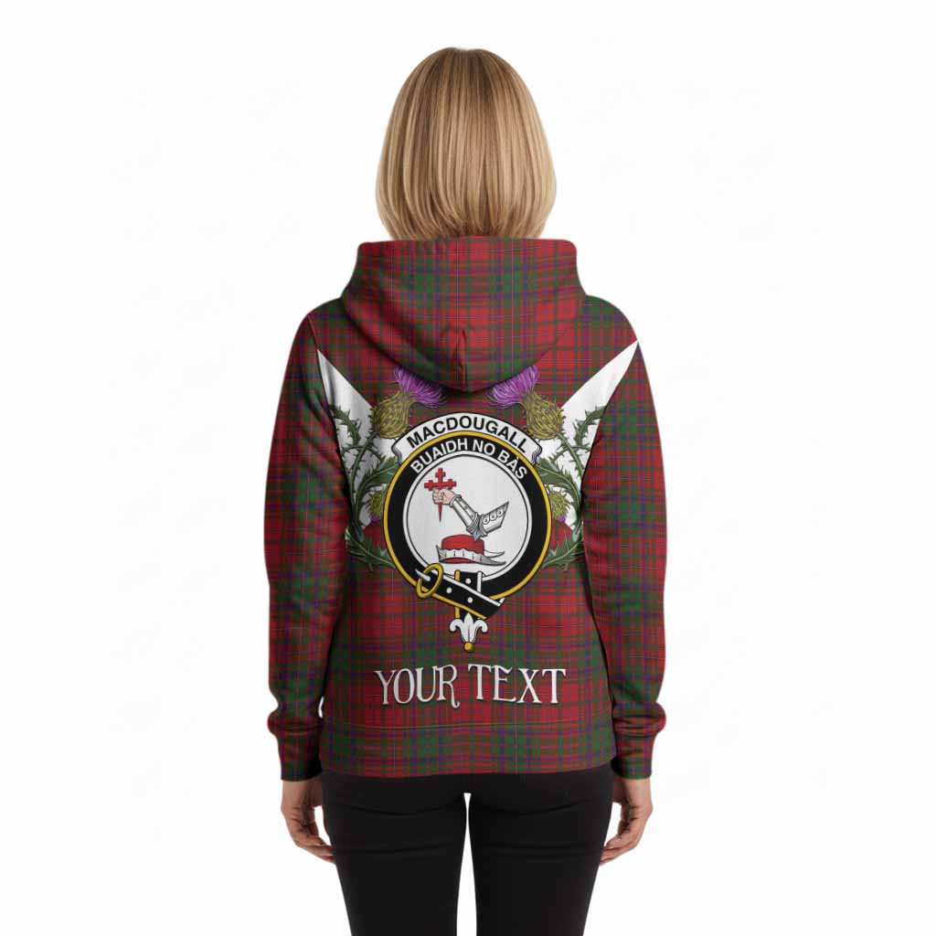 MacDougall (McDougall) Tartan Family Crest Hoodie Scottish Burns Night Thistle Floral