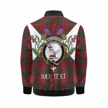 MacDougall (McDougall) Tartan Family Crest Kid Bomber Jacket Scottish Burns Night Thistle Floral