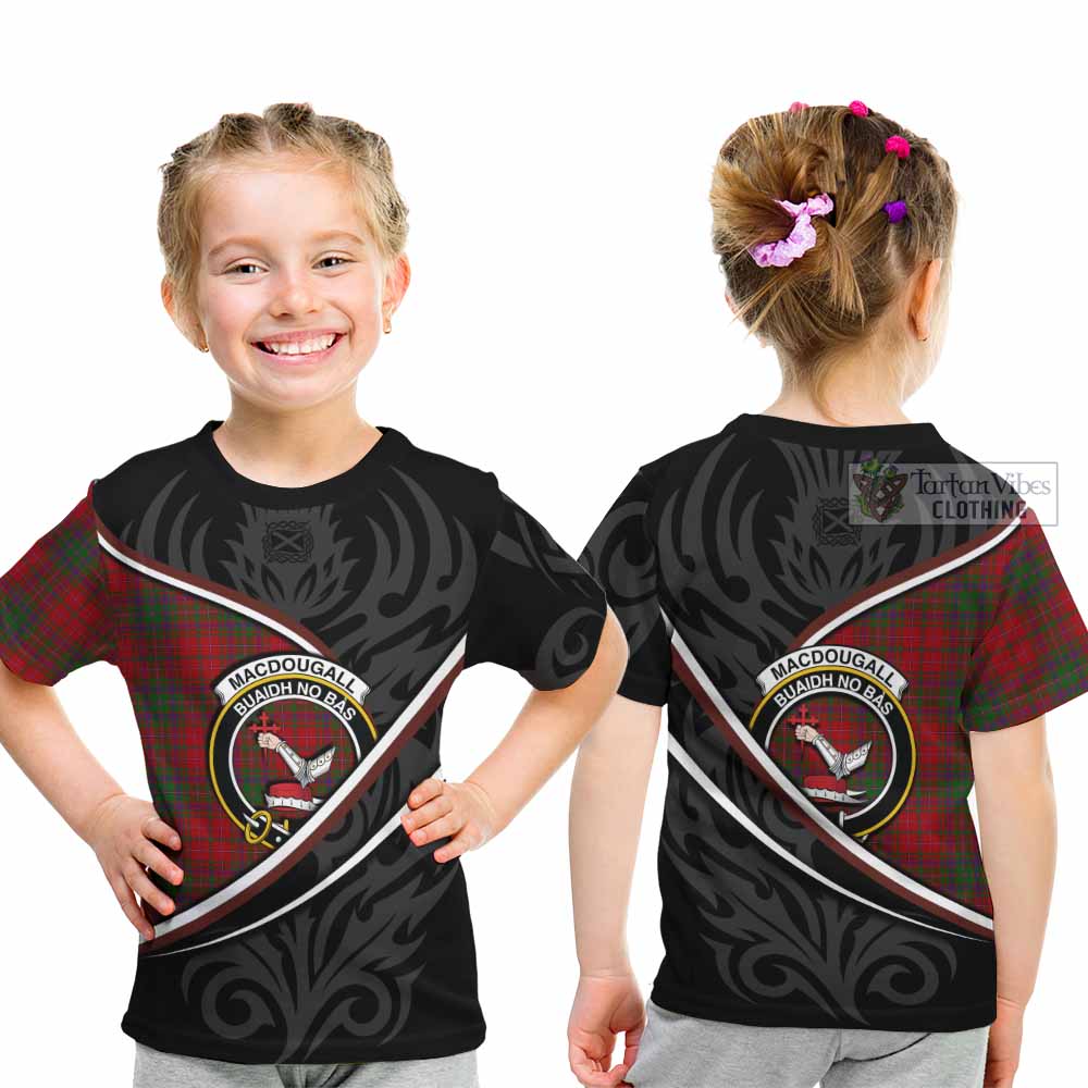 MacDougall (McDougall) Tartan Family Crest Kid T-shirt Celtic Scottish Thistle Floral - Tartan Vibes Clothing