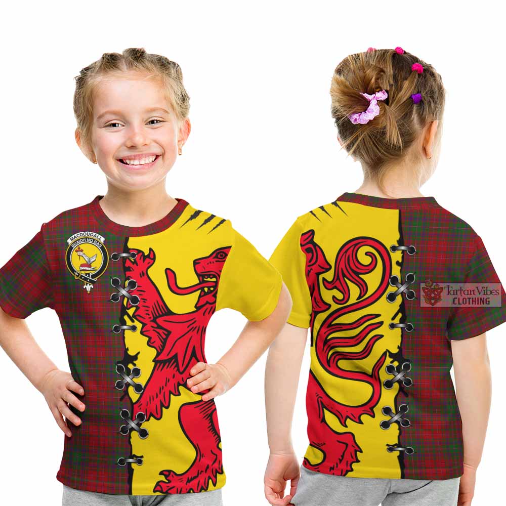 MacDougall (McDougall) Tartan Family Crest Kid T-shirt Lion Rampant Honor - Tartan Vibes Clothing