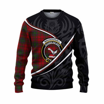 MacDougall (McDougall) Tartan Family Crest Knitted Sweater Celtic Scottish Thistle Floral
