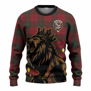MacDougall (McDougall) Tartan Family Crest Knitted Sweater Crowned Lion Roaring