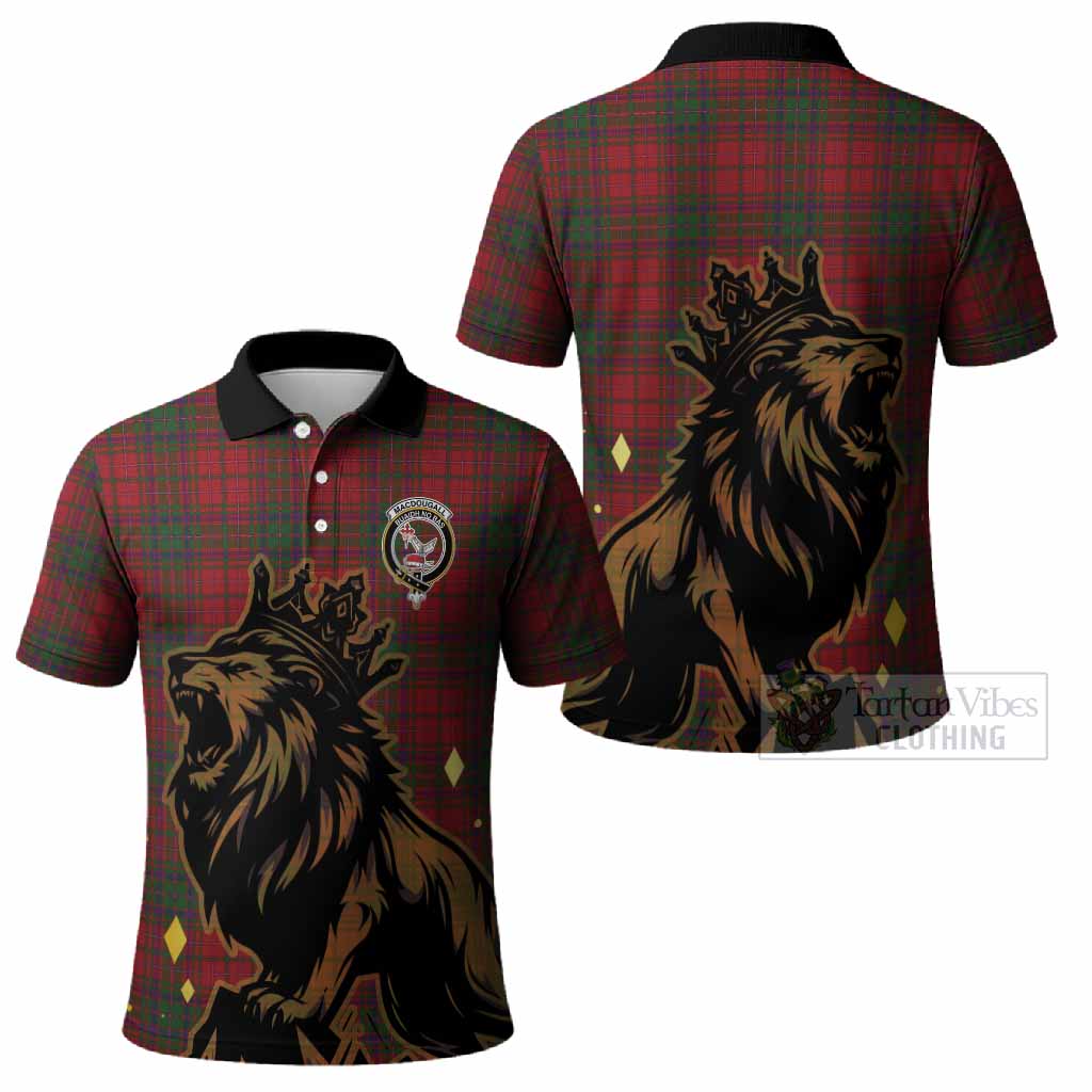 MacDougall (McDougall) Tartan Family Crest Polo Shirt Crowned Lion Roaring