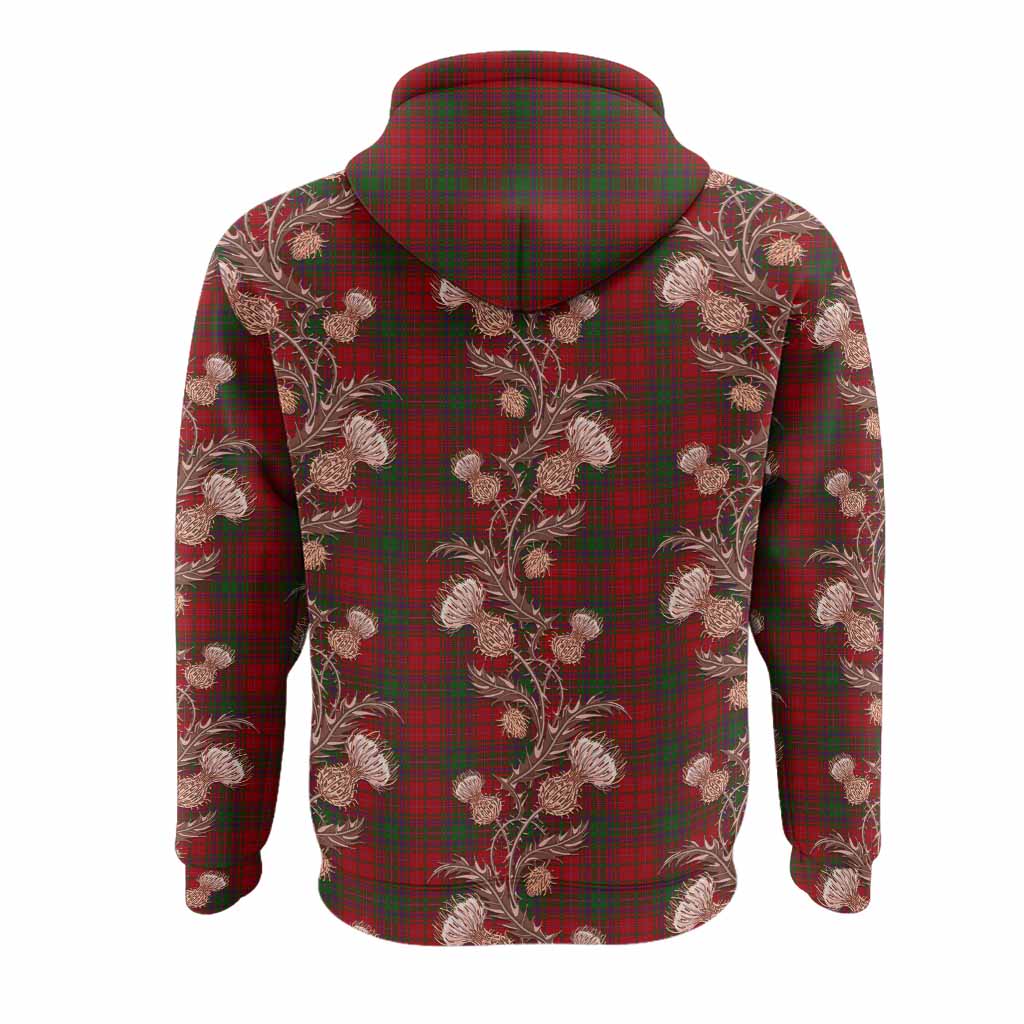 MacDougall (McDougall) Tartan Hoodie Seamless Scottish Thistle Flowers