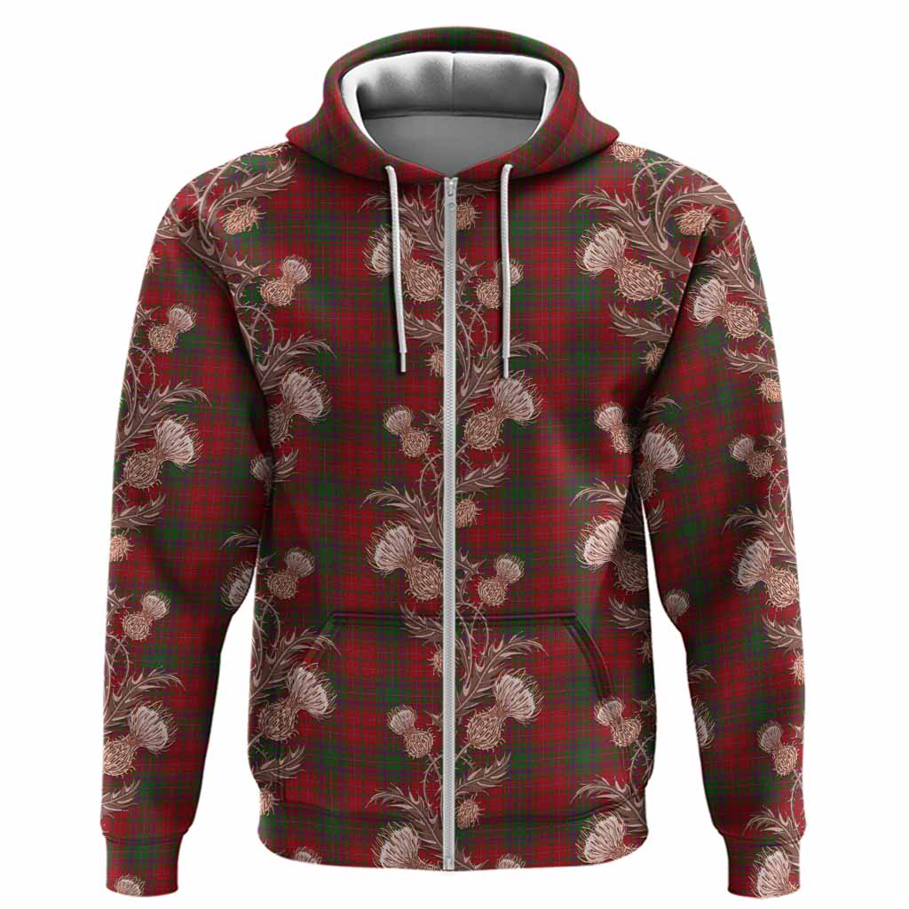 MacDougall (McDougall) Tartan Hoodie Seamless Scottish Thistle Flowers