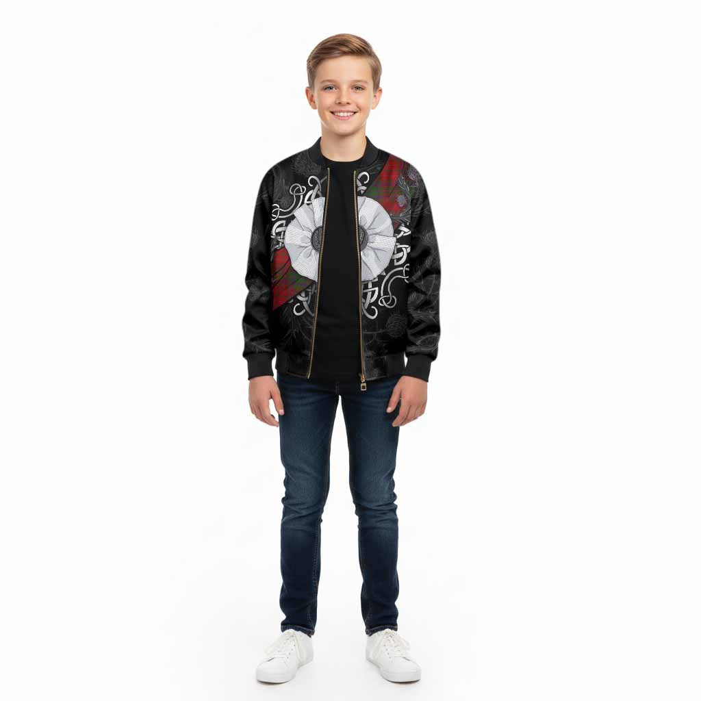 MacDougall (McDougall) Tartan Kid Bomber Jacket Jacobite White Rose - Tartan Vibes Clothing