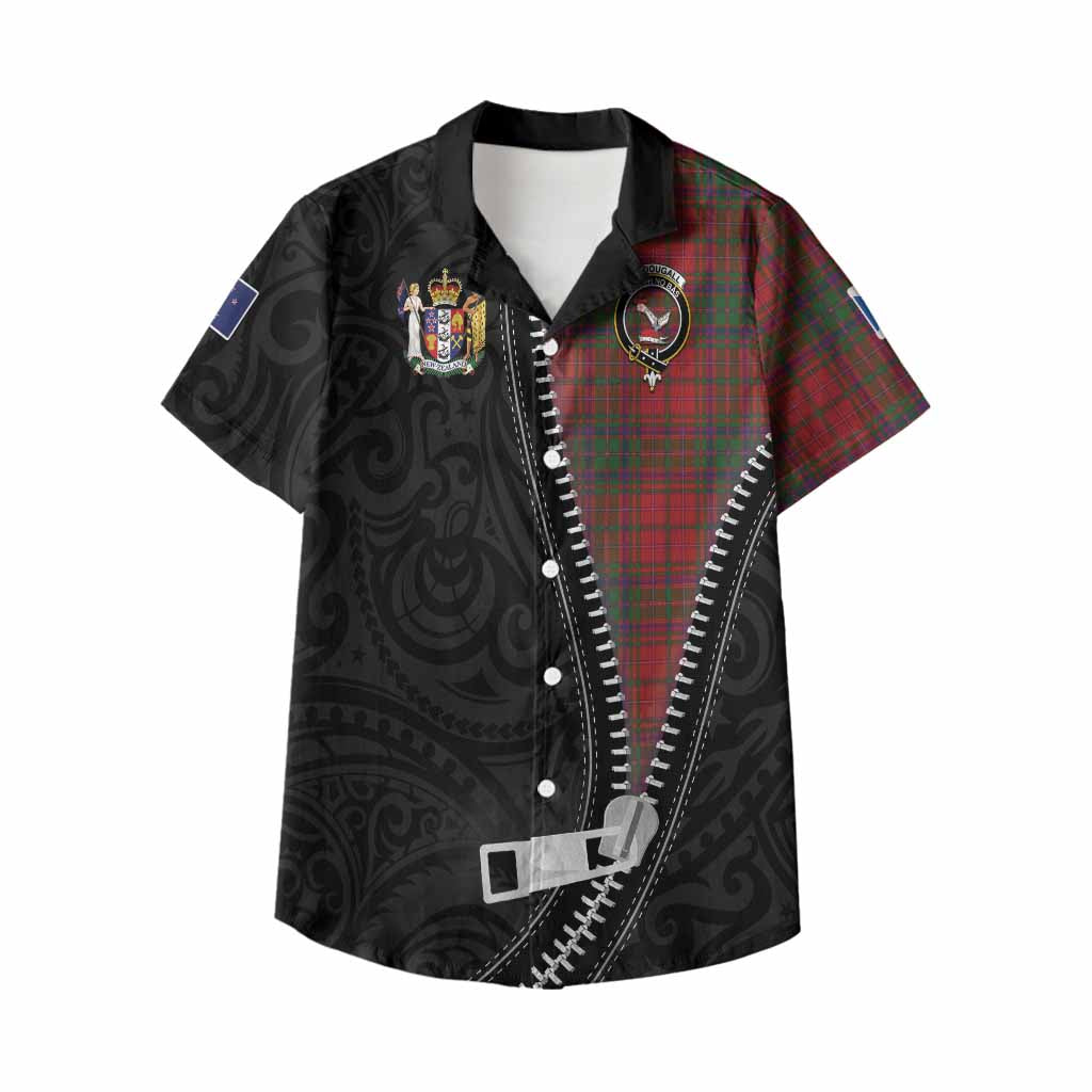 MacDougall (McDougall) Tartan Kid Hawaiian Shirt New Zealand Pattern Unique Zipper Stylized