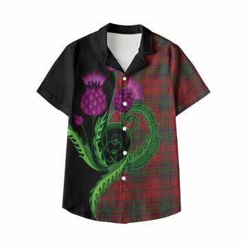 MacDougall (McDougall) Tartan Kid Hawaiian Shirt Traditional Scottish Thistle