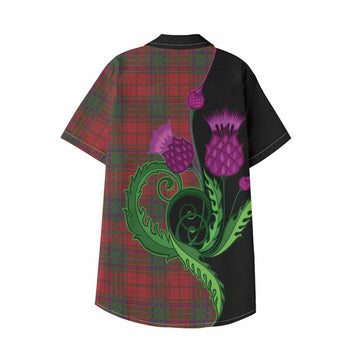 MacDougall (McDougall) Tartan Kid Hawaiian Shirt Traditional Scottish Thistle