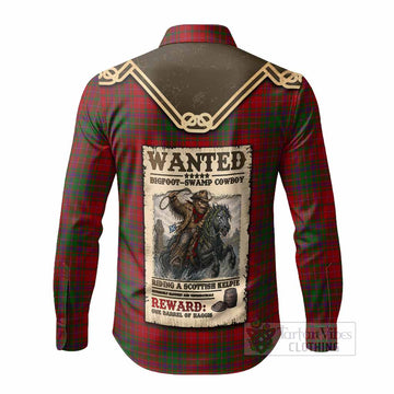 MacDougall (McDougall) Tartan Long Sleeve Button Shirts Bigfoot Riding The Kelpie Monster