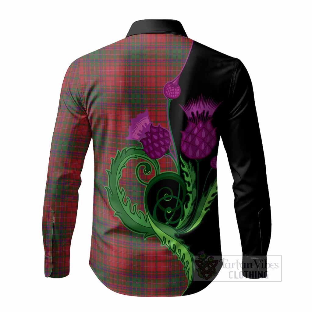 MacDougall (McDougall) Tartan Long Sleeve Button Shirts Traditional Scottish Thistle